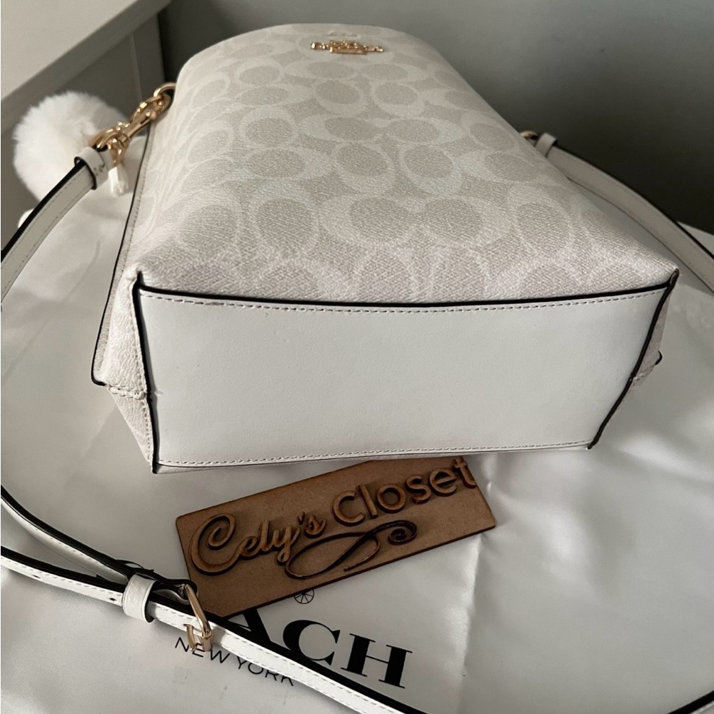 Coach White Crossbody Bag with Gold Accents - Picture 5 of 8